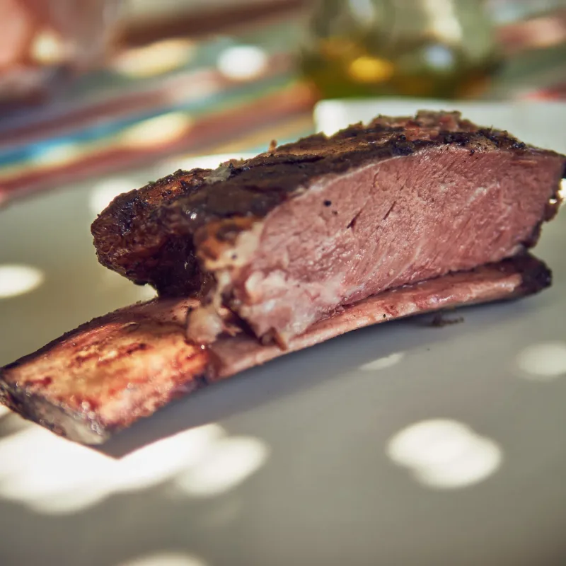 Short ribs de ternera a baja temperatura Angus para brasa